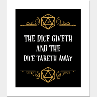 Vintage The Dice Giveth and Taketh Away Posters and Art